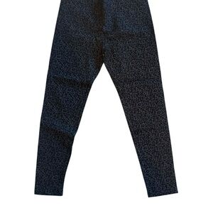 LOFT Petites Black and Charcoal Leopard-Print Sculpting Leggings